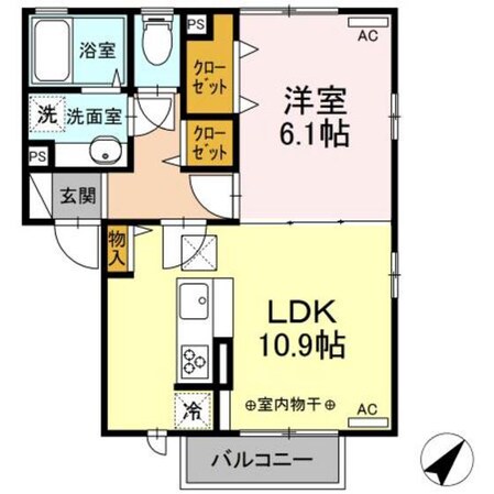 エヴァーヒルズの物件間取画像